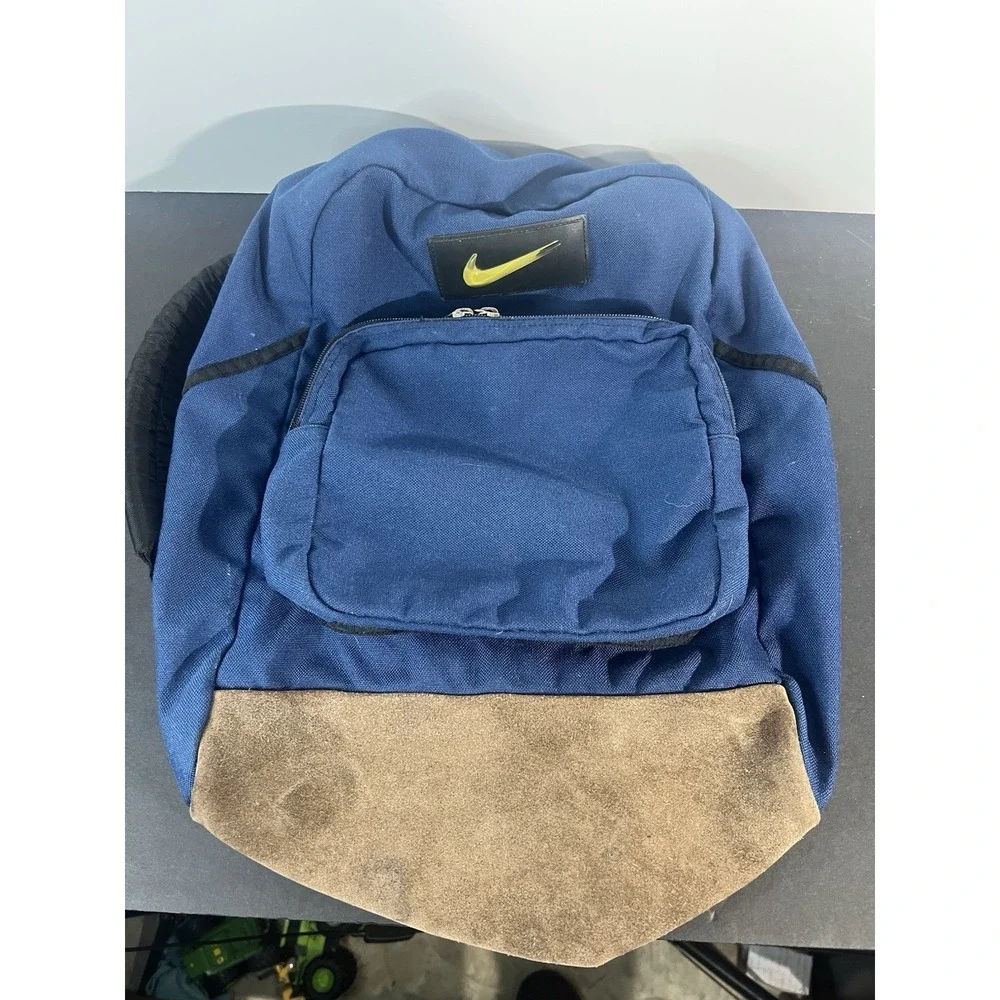 blue backpack with leather bottom Parker - Built-In Zippered Laptop Sleeve - Adjustable Shoulder Straps - Navy Take our Sloan Mini Backpack anywhere for a fun and functional look. Pre-owned Eastpak Vintage 90s Backpack